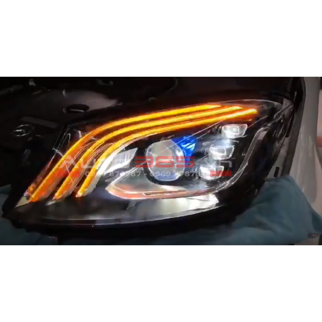 Mercedes S nâng cấp đèn pha và đèn hậu lên bản S450 Class - Hình 1